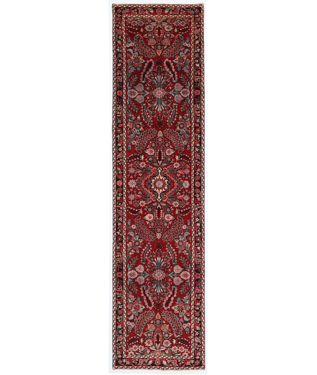 Hand Knotted Lilian Wool Rug  - 3' 4" X 13' 1"