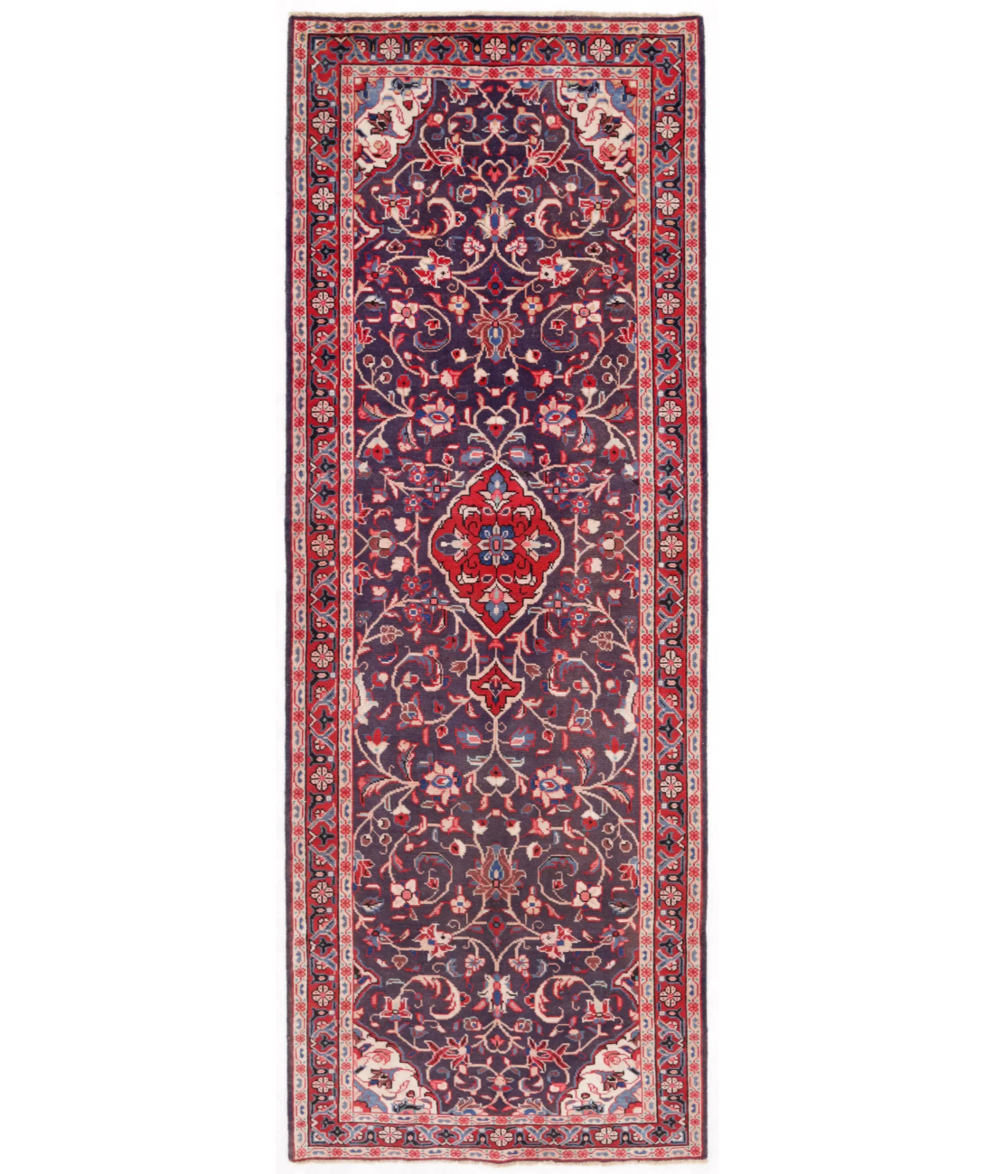Hand Knotted Lilian Wool Rug  - 3' 5" X 9' 7"
