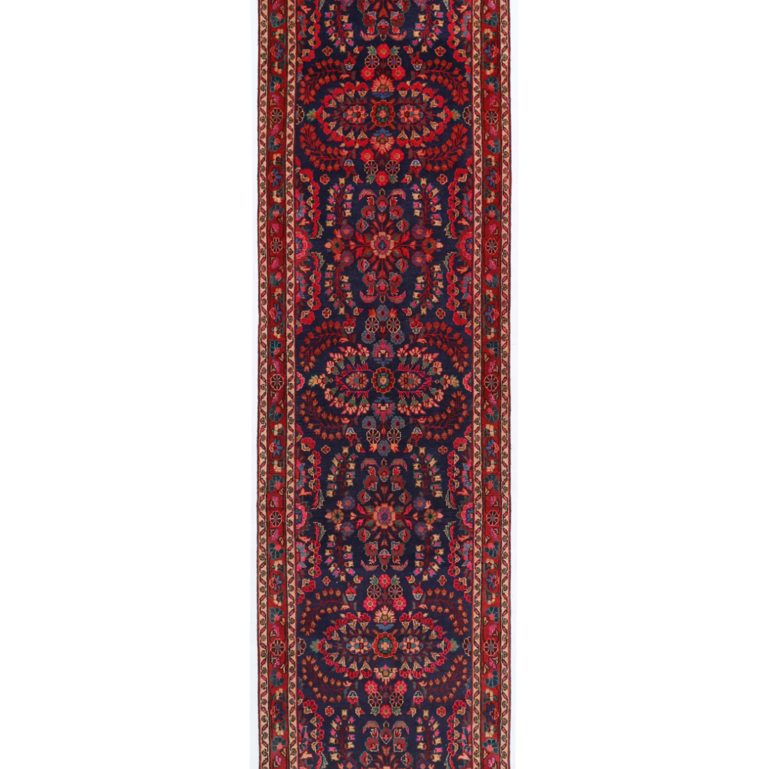 Hand Knotted Lilian Wool Rug  - 3' 8" X 12' 9"