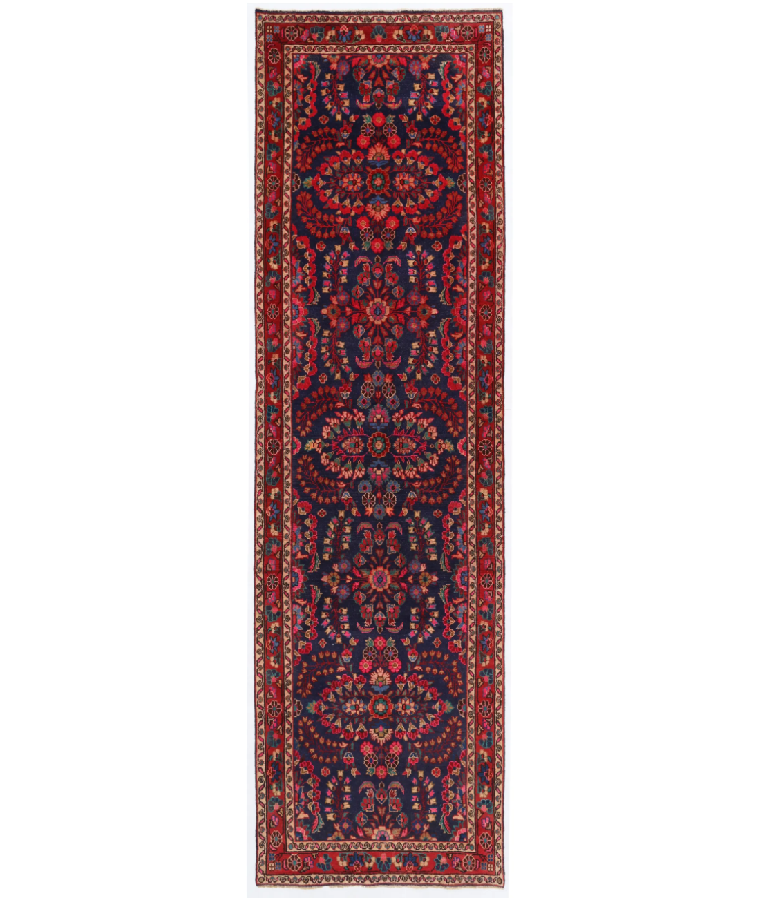 Hand Knotted Lilian Wool Rug  - 3' 8" X 12' 9"
