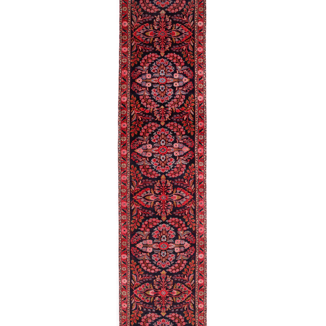 Hand Knotted Lilian Wool Rug  - 3' 2" X 13' 9"