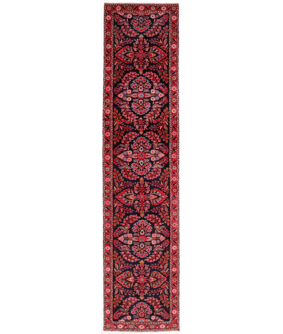 Hand Knotted Lilian Wool Rug  - 3' 2" X 13' 9"