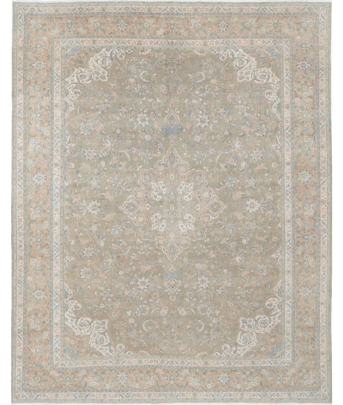 Hand Knotted Vintage Wool Rug - 10'6'' x 12'10''