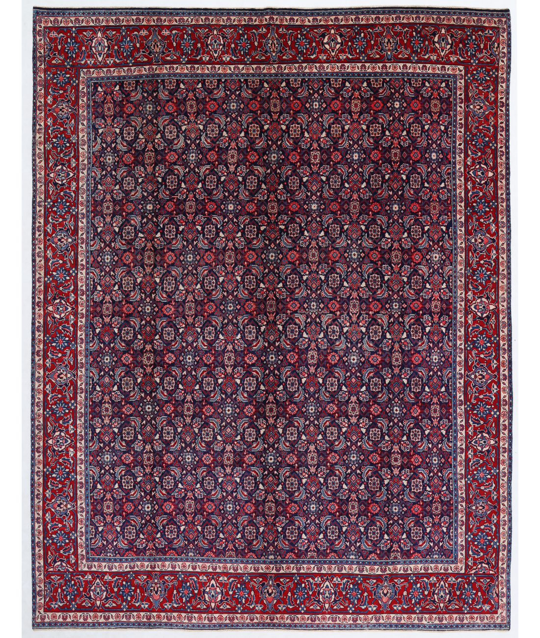 Hand Knotted Mahal Wool Rug  - 9&#39; 6&quot; X 12&#39; 1&quot;
