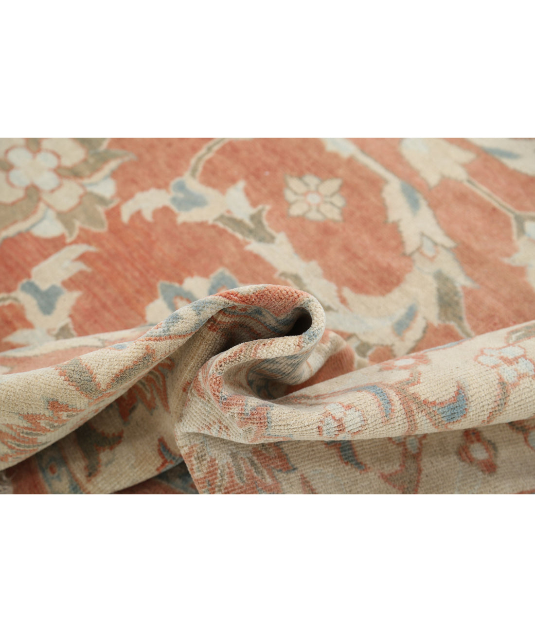 Hand Knotted Antique Persian Mahal Wool Rug - 8'0'' x 9'9'' 8'0'' x 9'9'' (240 X 293) / Peach / Beige