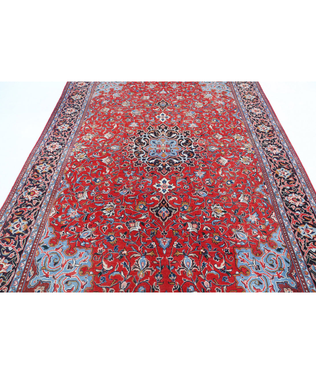 Hand Knotted Persian Mahal Wool Rug - 7'1'' x 10'6'' 7'1'' x 10'6'' (213 X 315) / Red / Black