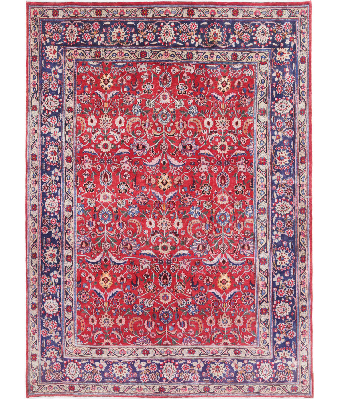 Hand Knotted Oriental Mahal Wool Rug - 6'9'' x 9'6''