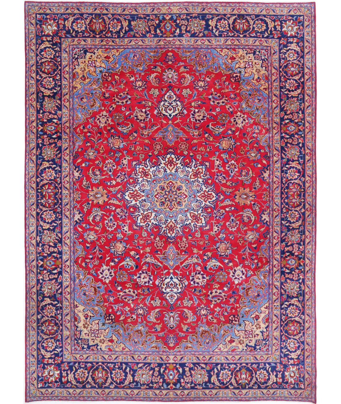 Hand Knotted Oriental Mahal Wool Rug - 9'6'' x 13'2''