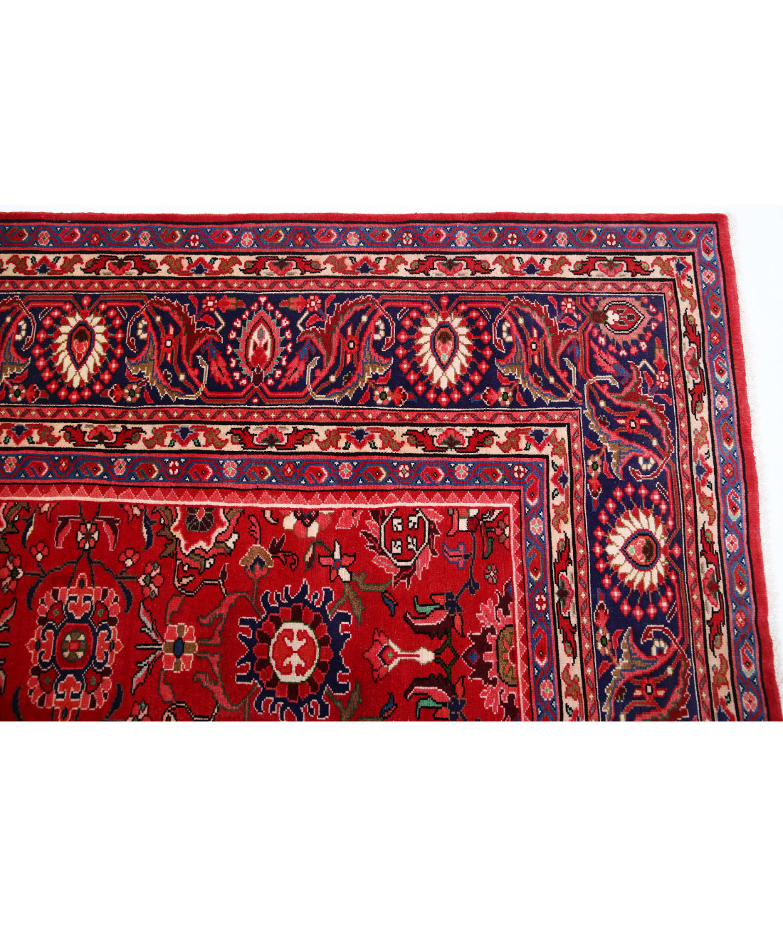 Hand Knotted Persian Mahal Wool Rug - 10'2'' x 12'8'' 10'2'' x 12'8'' (305 X 380) / Red / Blue