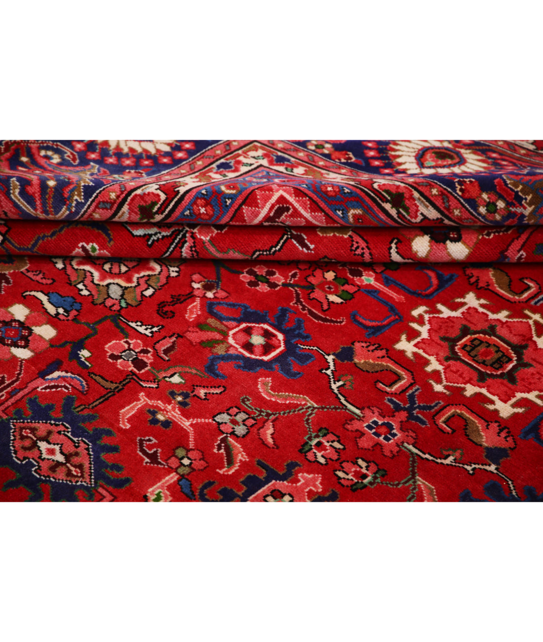 Hand Knotted Persian Mahal Wool Rug - 10'2'' x 12'8'' 10'2'' x 12'8'' (305 X 380) / Red / Blue