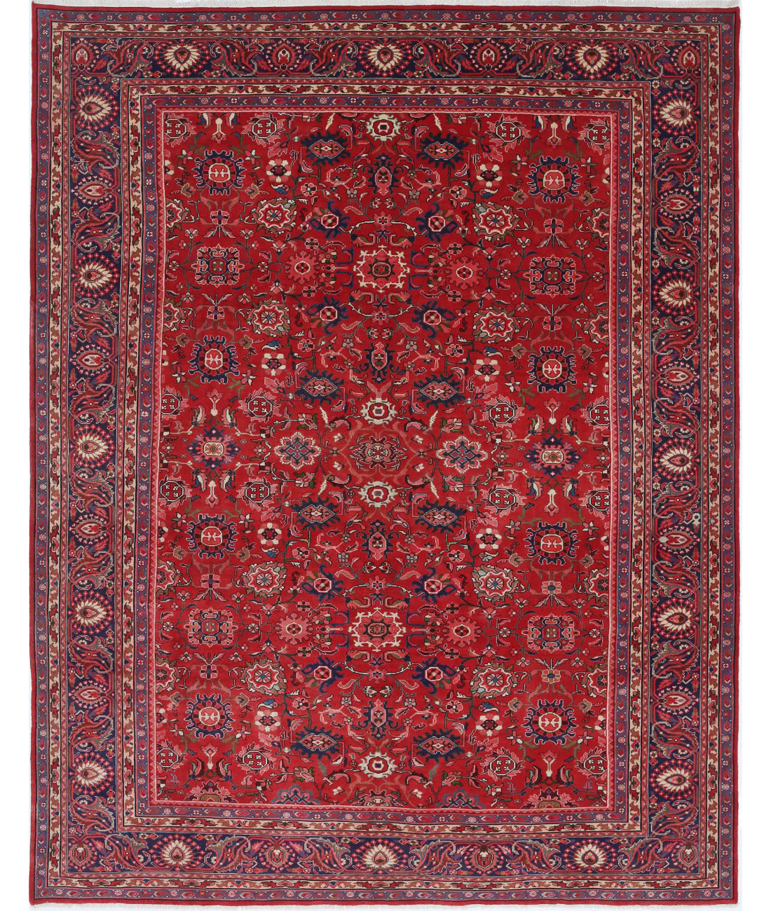 Hand Knotted Oriental Mahal Wool Rug - 10'2'' x 12'8''