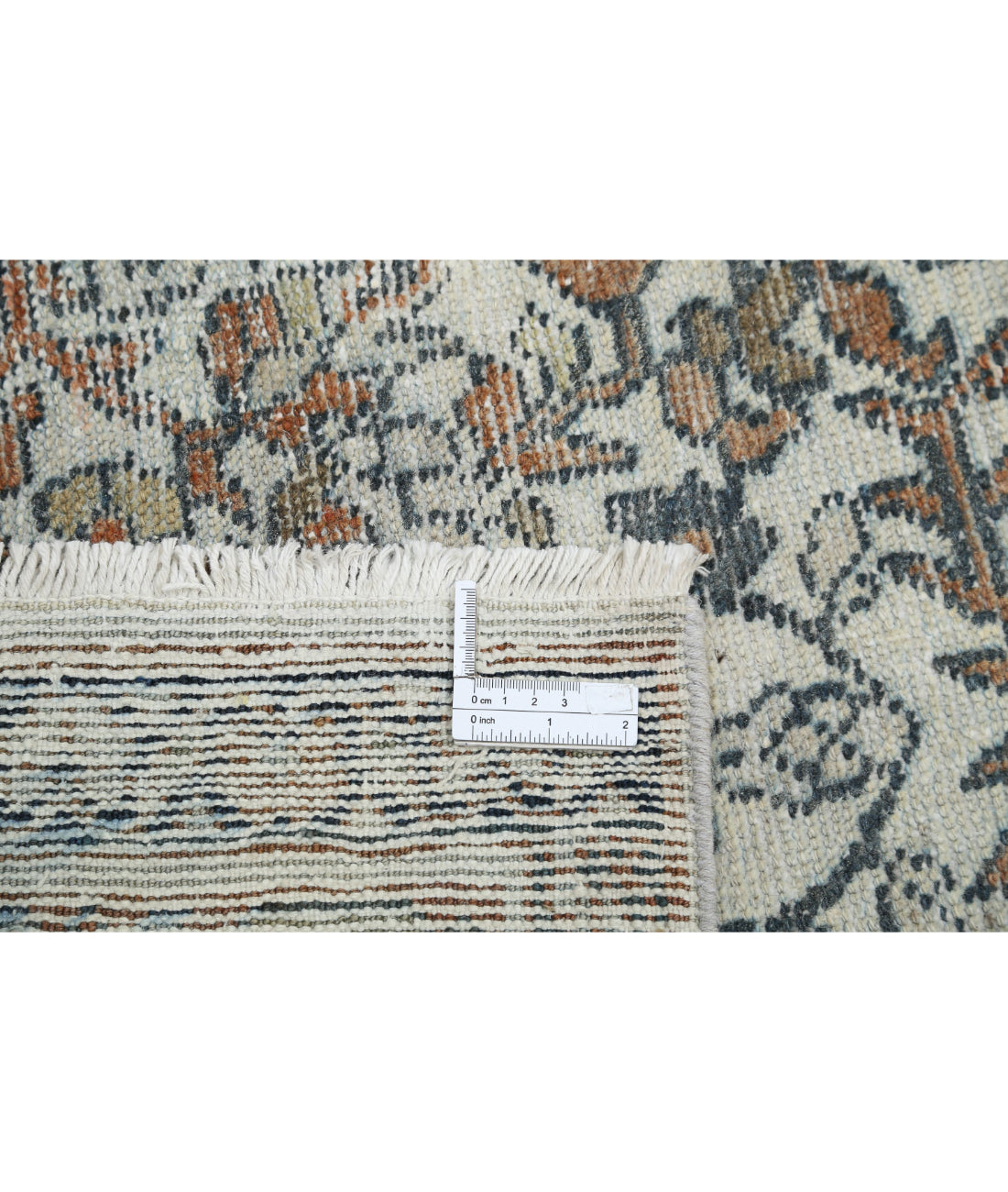 Hand Knotted Antique Persian Mahal Wool Rug - 7'0'' x 10'5'' 7'0'' x 10'5'' (210 X 313) / Ivory / Rust