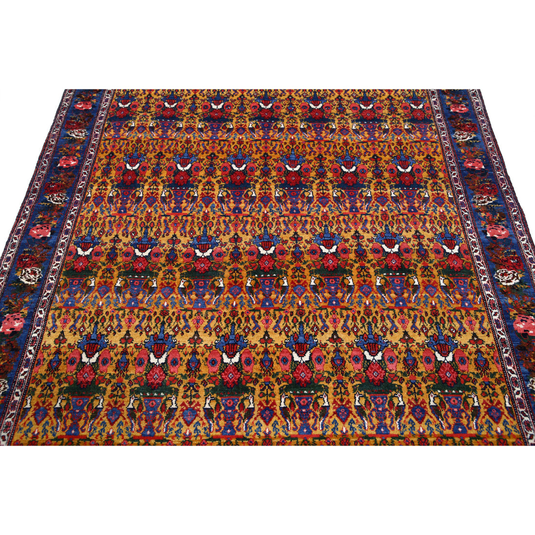 Alfombra de lana persa antigua anudada a mano - 5'4'' x 7'10''