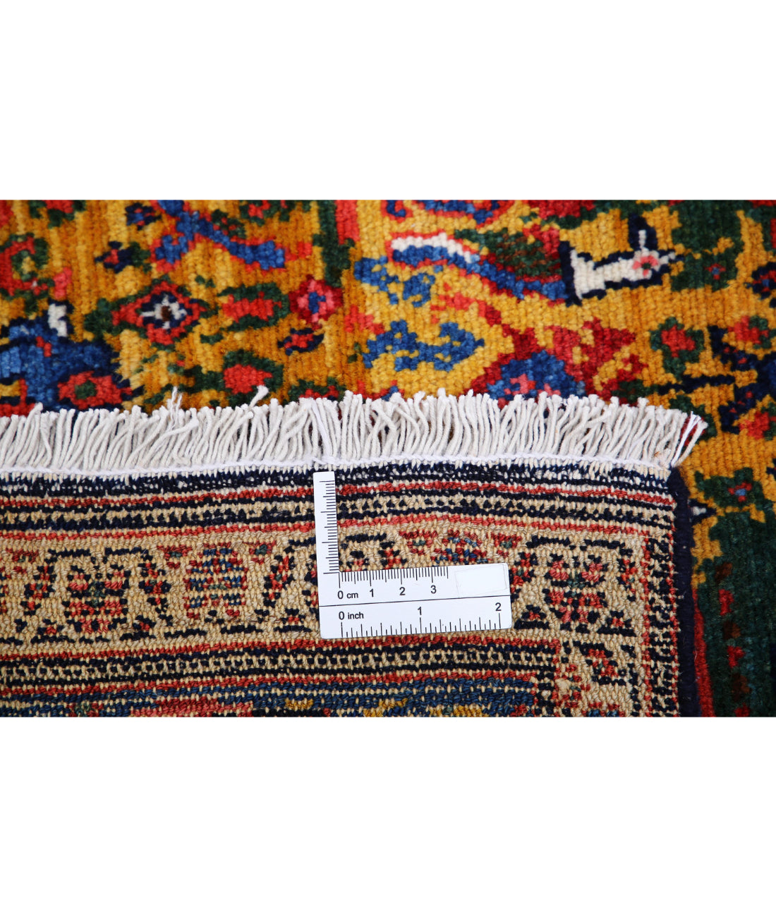 Hand Knotted Antique Persian Malayer Wool Rug - 5'4'' x 7'10'' 5'4'' x 7'10'' (160 X 235) / Gold / Blue