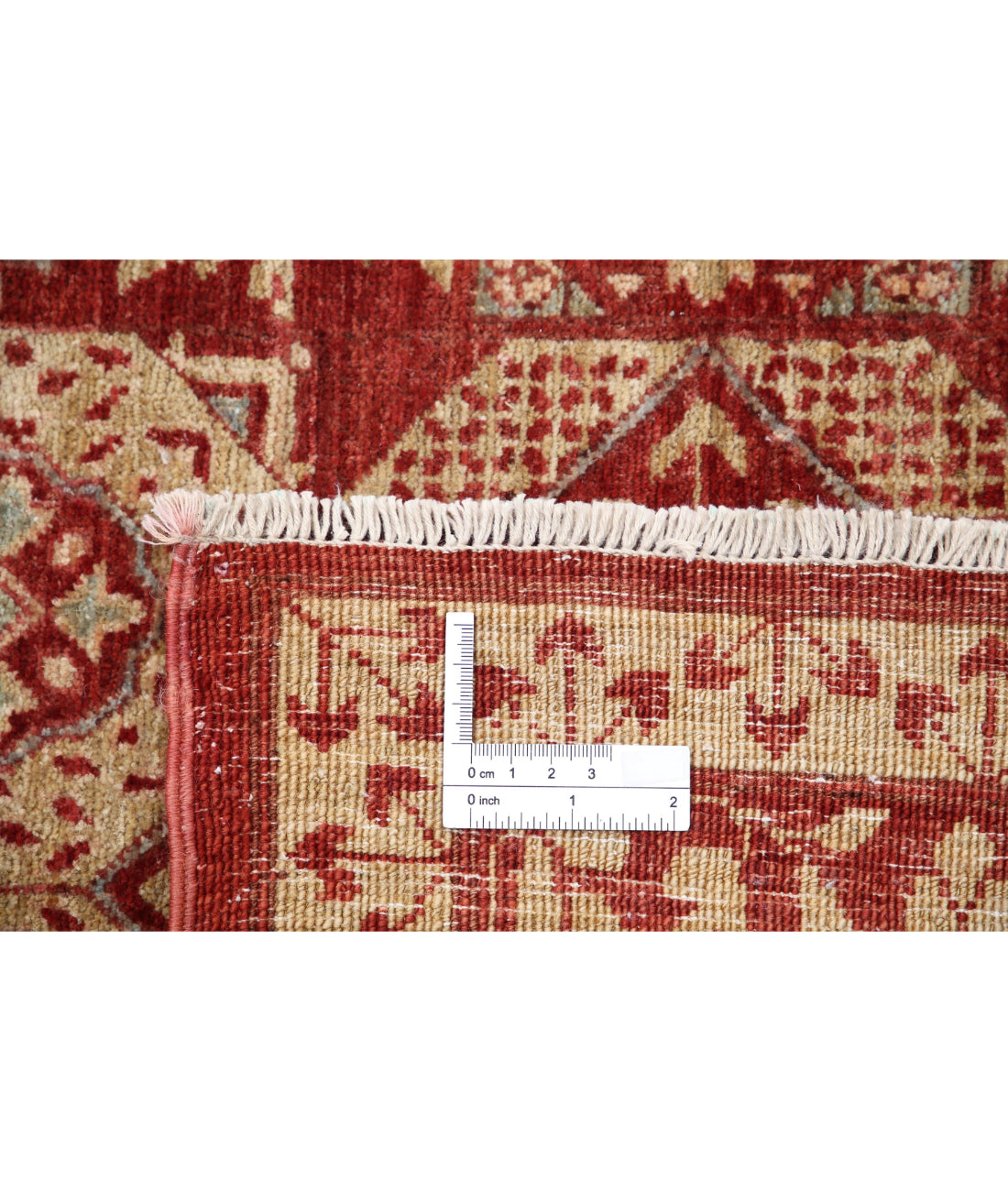 Hand Knotted Fine Mamluk Wool Rug - 8'6'' x 11'9'' 8'6'' x 11'9'' (255 X 353) / Red / Ivory