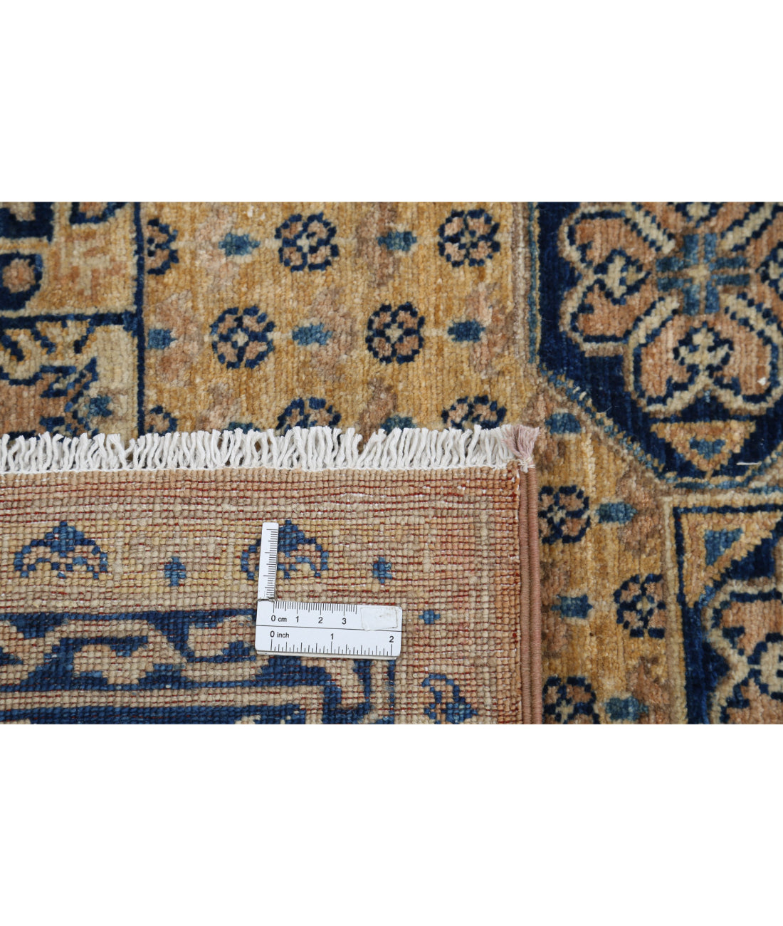 Hand Knotted Mamluk Wool Rug - 6'7'' x 9'3'' 6'7'' x 9'3'' (198 X 278) / Tan / Blue