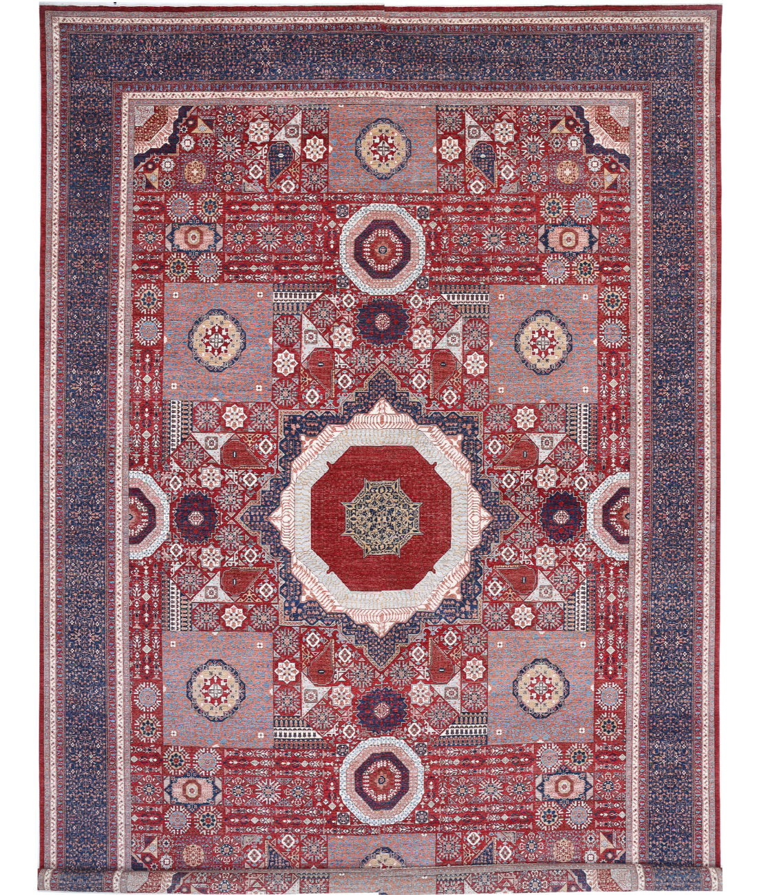 Hand Knotted Mamluk Wool Rug - 16'5'' x 24'5''