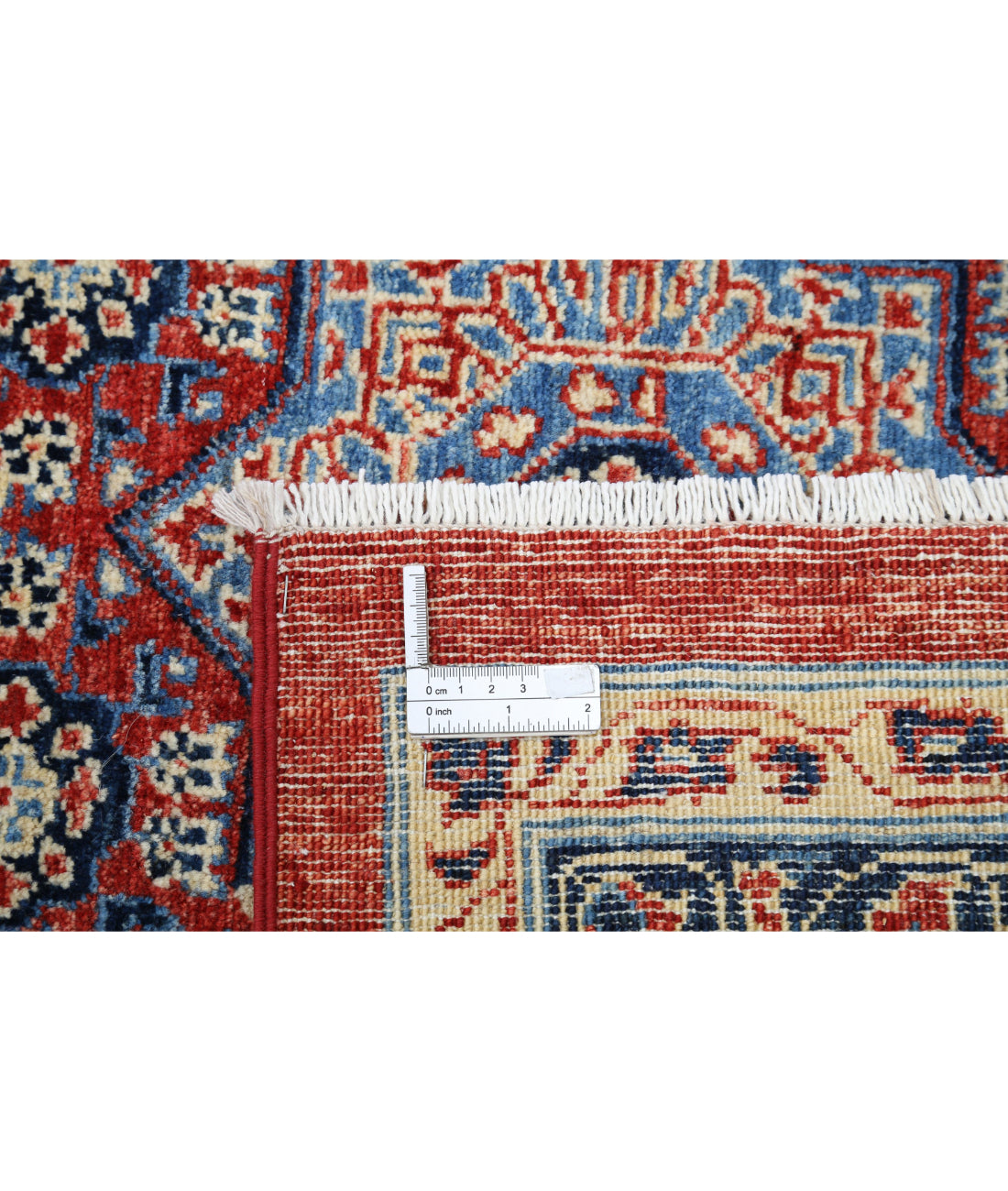 Hand Knotted Mamluk Wool Rug - 10'1'' x 13'8'' 10'1'' x 13'8'' (303 X 410) / Red / Blue
