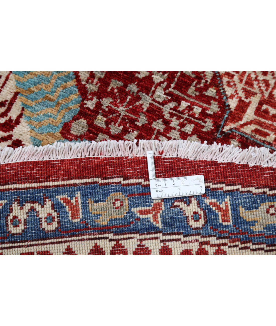 Hand Knotted Mamluk Wool Rug - 7'10'' x 7'11'' 7'10'' x 7'11'' (235 X 238) / Red / Ivory