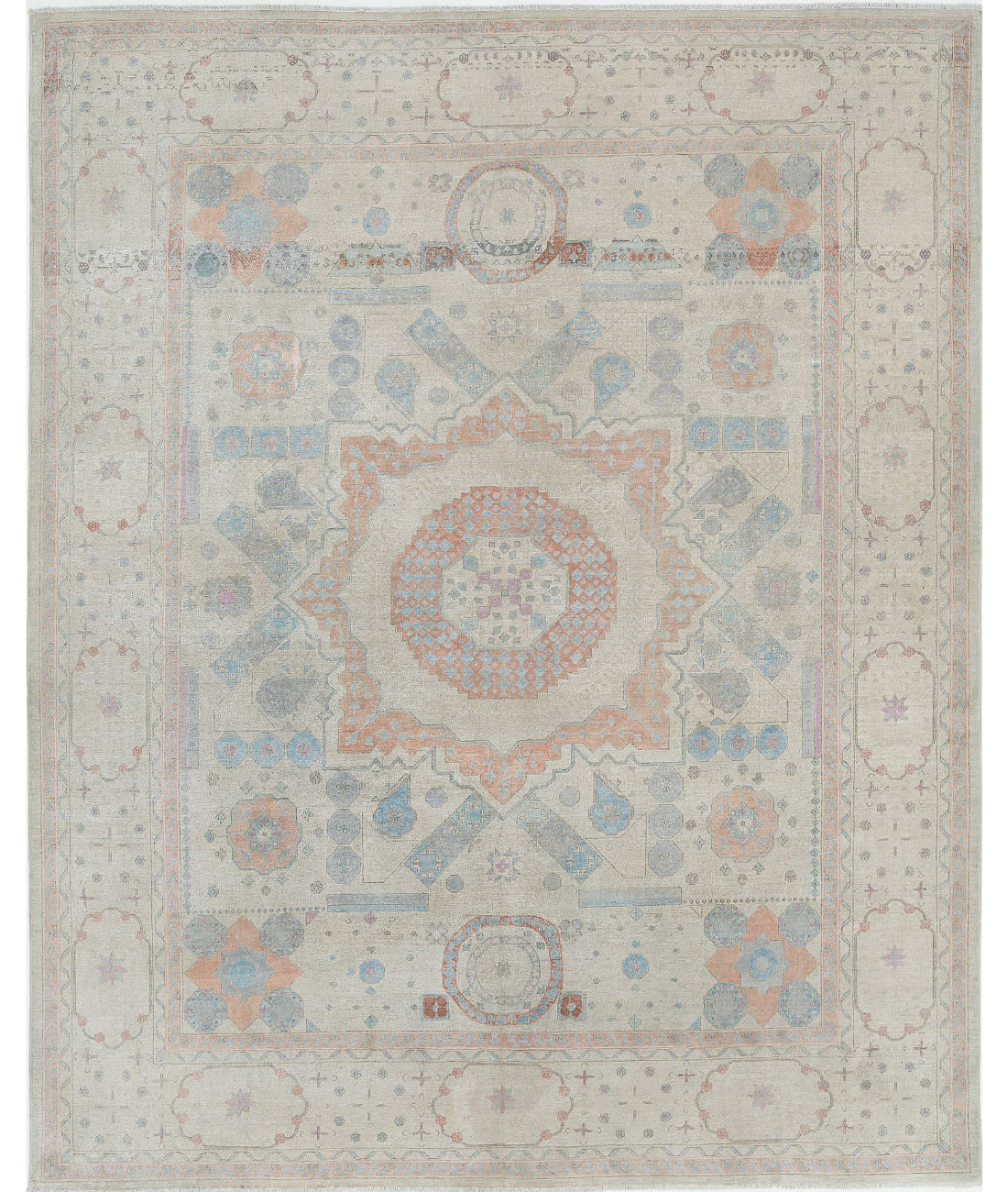 Hand Knotted Fine Mamluk Wool Rug - 7'11'' x 9'9''