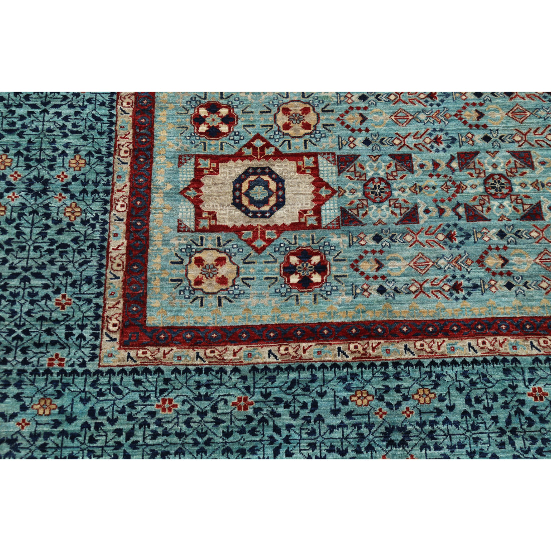Alfombra de lana mameluca fina anudada a mano - 9'11'' x 14'1''
