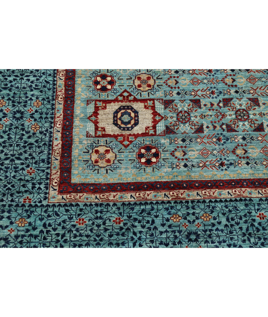 Alfombra de lana mameluca fina anudada a mano - 9'11'' x 14'1''