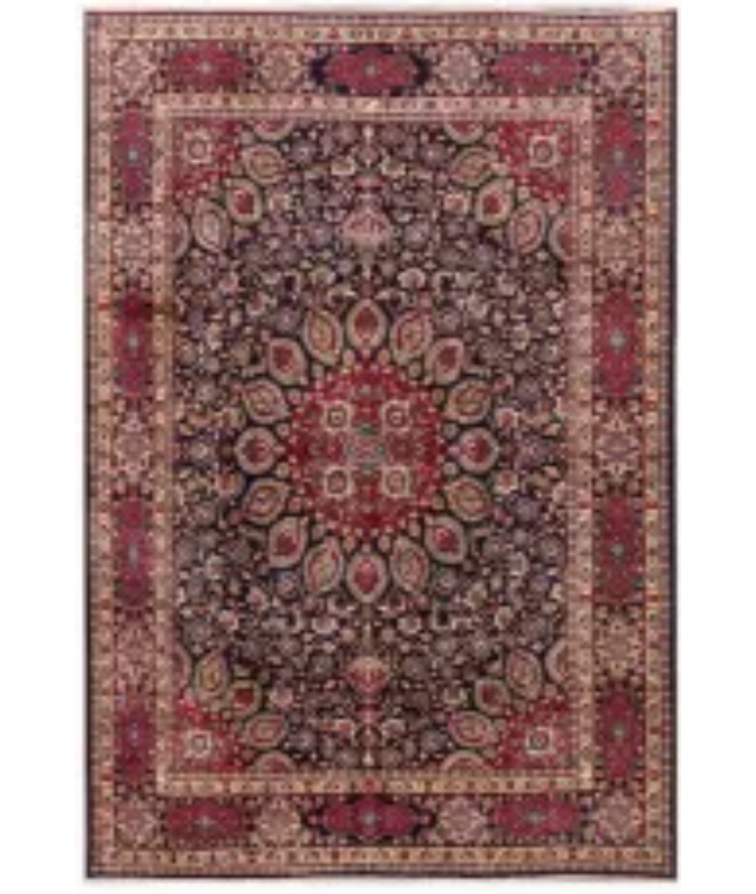 Hand Knotted Mashad Wool Rug  - 9&#39; 6&quot; X 12&#39; 5&quot;