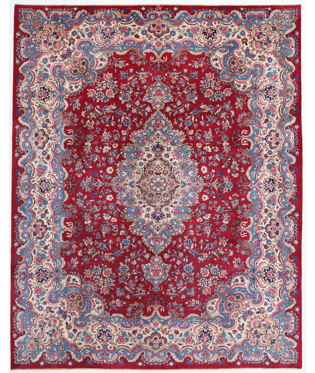Hand Knotted Mashad Wool Rug  - 9&#39; 9&quot; X 12&#39; 4&quot;