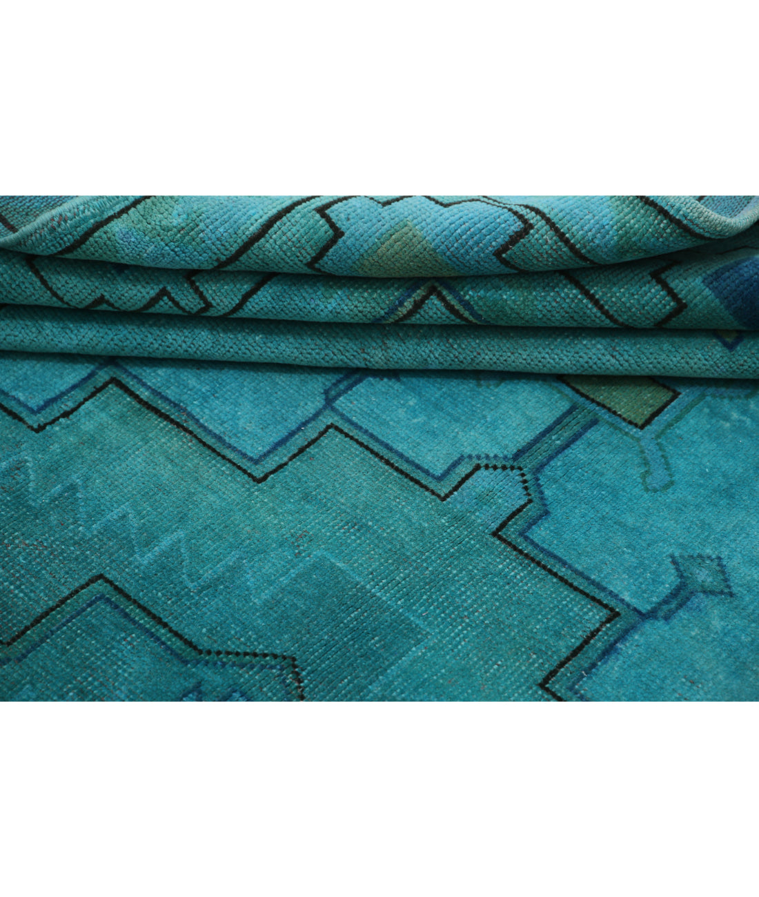 Hand Knotted Vintage Turkish Milas Wool Rug - 6'3'' x 9'1'' 6'3'' x 9'1'' (188 X 273) / Teal / Charcoal