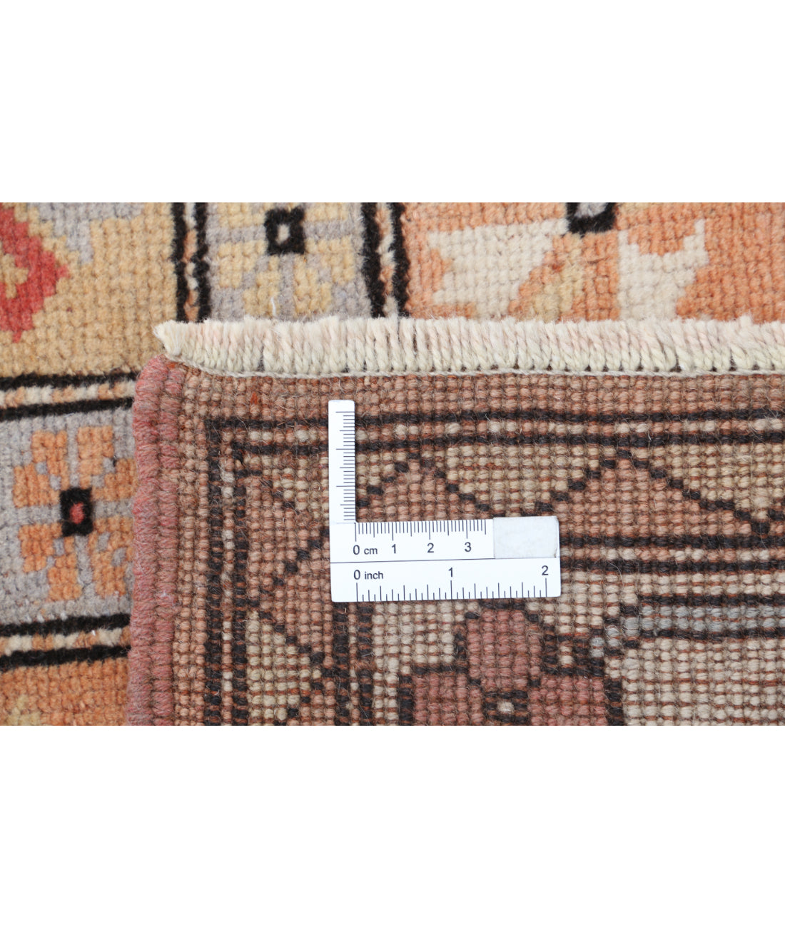 Hand Knotted Vintage Turkish Milas Wool Rug - 8'4'' x 12'4'' 8'4'' x 12'4'' (250 X 370) / Multi / Gold