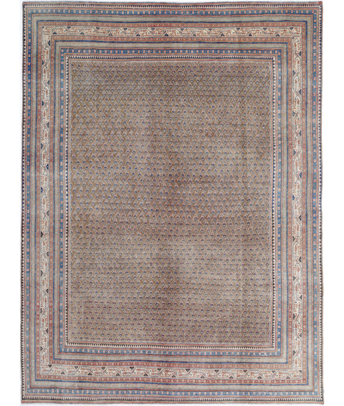 Hand Knotted Vintage Wool Rug - 7'8'' x 10'4''