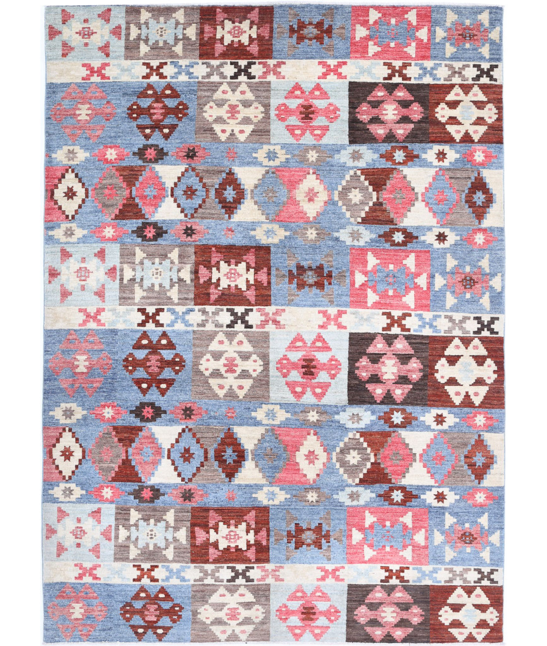 Hand Knotted Modcar Wool Rug - 5&#39;6&#39;&#39; x 7&#39;8&#39;&#39; 5&#39;6&#39;&#39; x 7&#39;8&#39;&#39; (165 X 230) / Multi / Multi