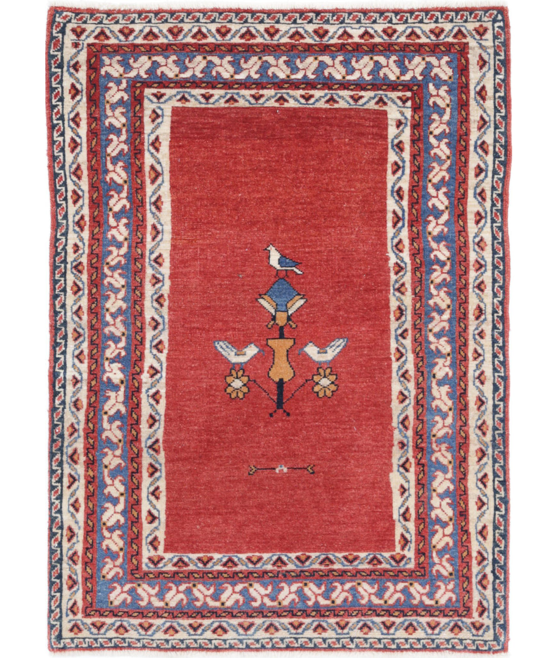 Hand Knotted Oriental Gabbeh Wool Rug - 2'4'' x 3'6''
