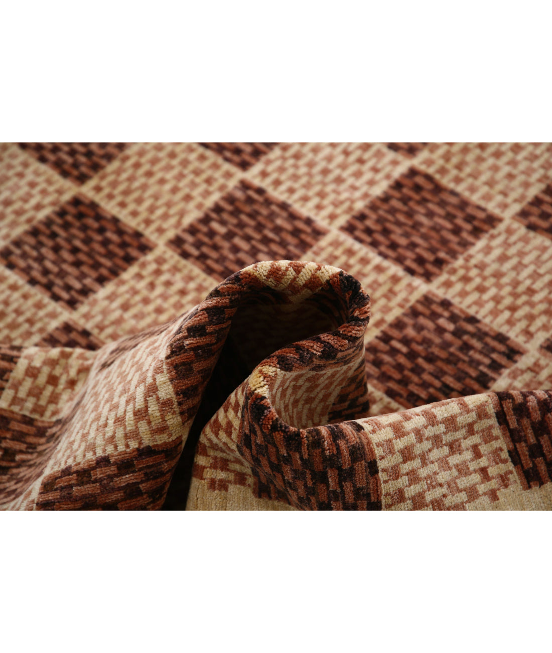 Hand Knotted Modcar Wool Rug - 4'11'' x 6'10'' 4'11'' x 6'10'' (148 X 205) / Ivory / Ivory