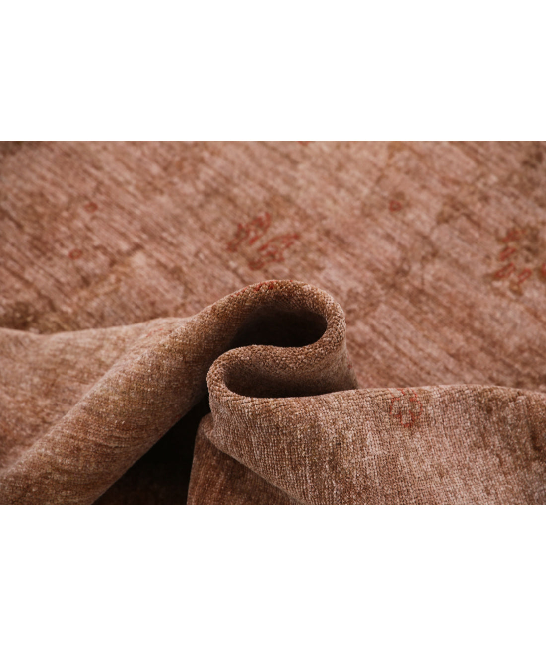 Hand Knotted Overdye Wool Rug - 6'5'' x 8'7'' 6'5'' x 8'7'' (193 X 258) / Brown / Red