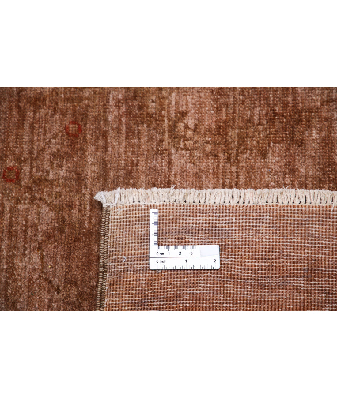 Hand Knotted Overdye Wool Rug - 6'5'' x 8'7'' 6'5'' x 8'7'' (193 X 258) / Brown / Red