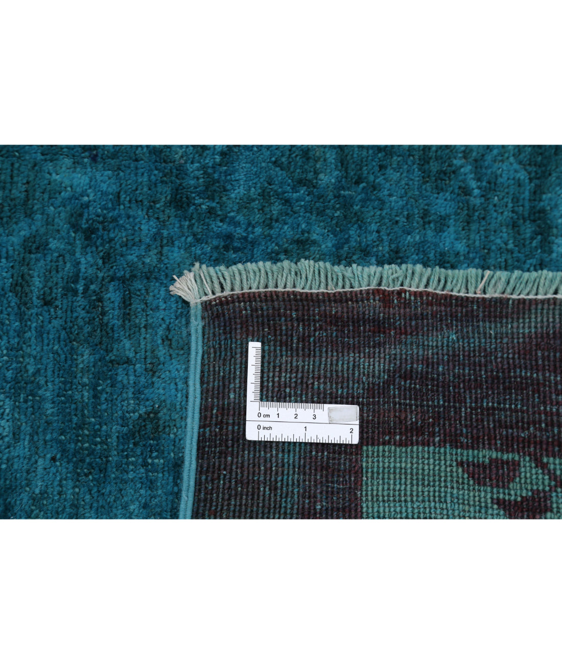 Hand Knotted Overdye Wool Rug - 10'3'' x 12'4'' 10'3'' x 12'4'' (308 X 370) / Teal / Teal