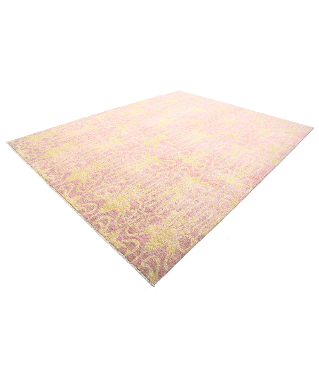 Hand Knotted Modcar Wool Rug - 9'2'' x 11'9'' 9'2'' x 11'9'' (275 X 353) / Purple / Purple