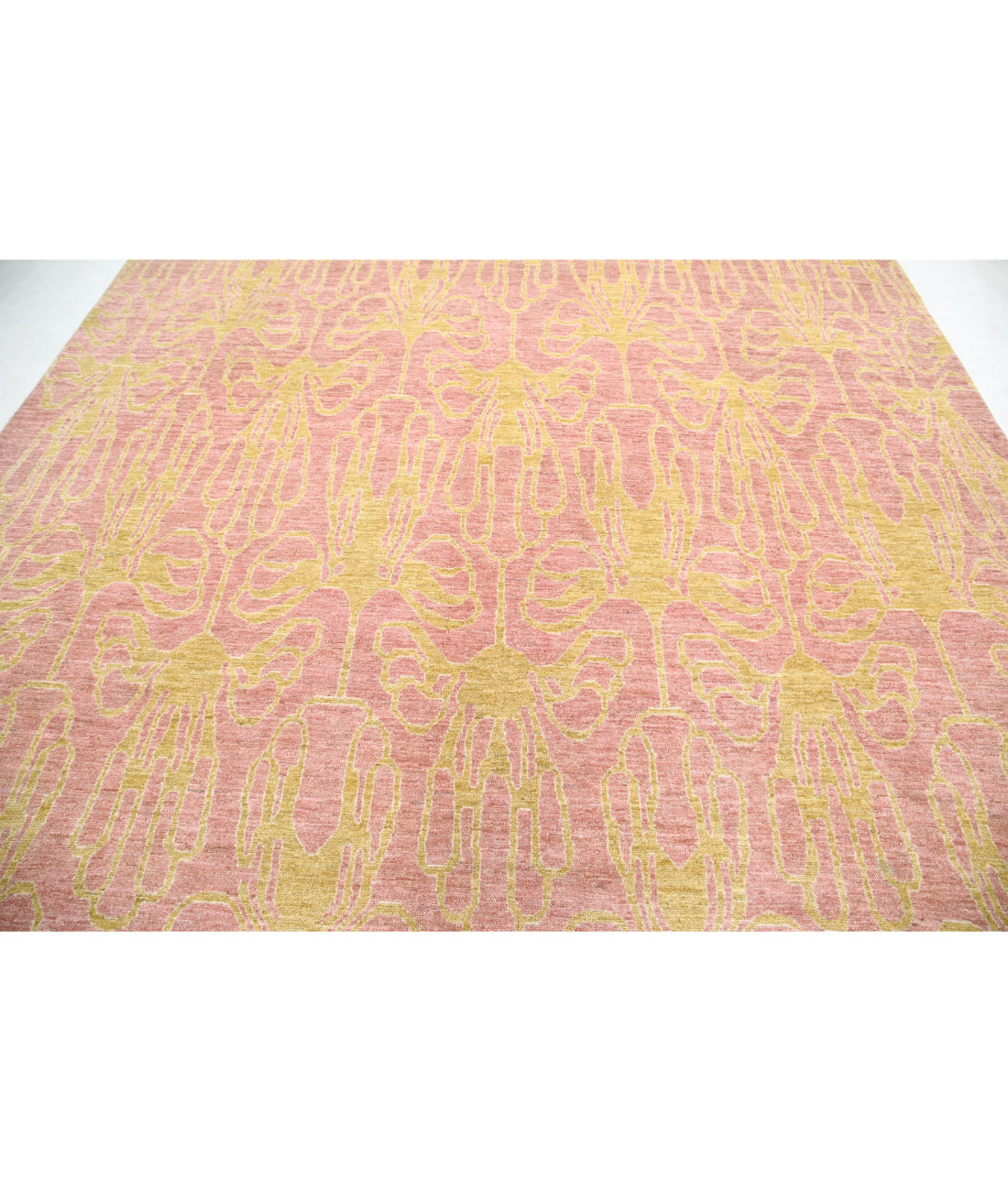 Hand Knotted Modcar Wool Rug - 9'2'' x 11'9'' 9'2'' x 11'9'' (275 X 353) / Purple / Purple