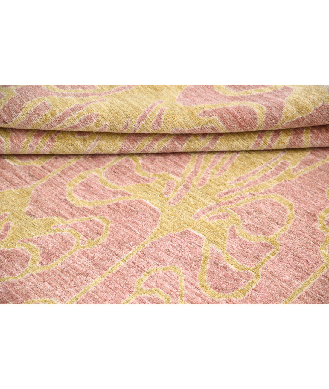 Hand Knotted Modcar Wool Rug - 9'2'' x 11'9'' 9'2'' x 11'9'' (275 X 353) / Purple / Purple