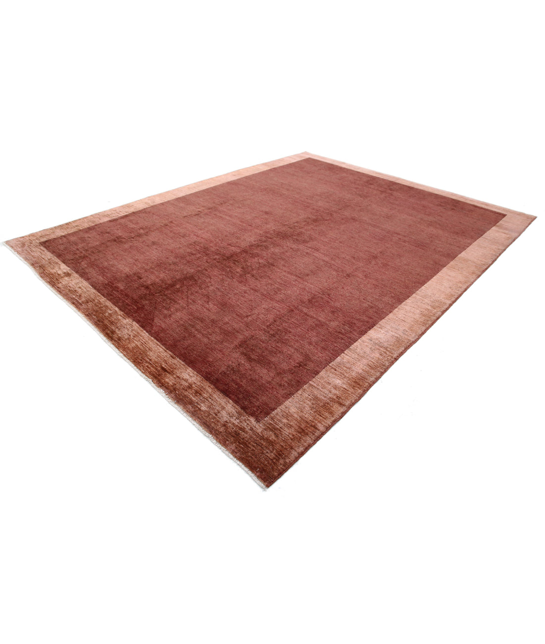 Hand Knotted Modcar Wool Rug - 8'9'' x 11'4'' 8'9'' x 11'4'' (263 X 340) / Brown / Brown