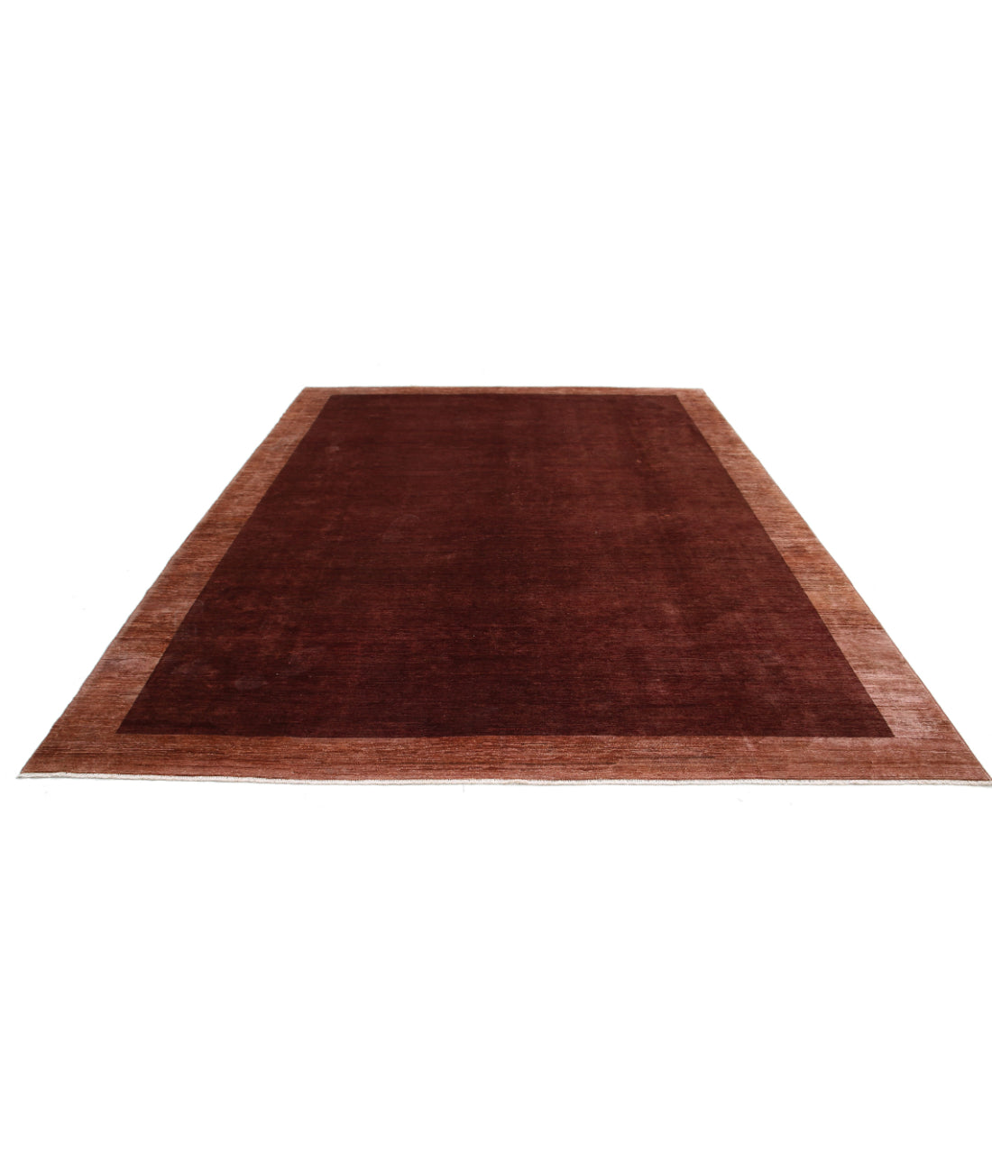 Hand Knotted Modcar Wool Rug - 8'9'' x 11'4'' 8'9'' x 11'4'' (263 X 340) / Brown / Brown