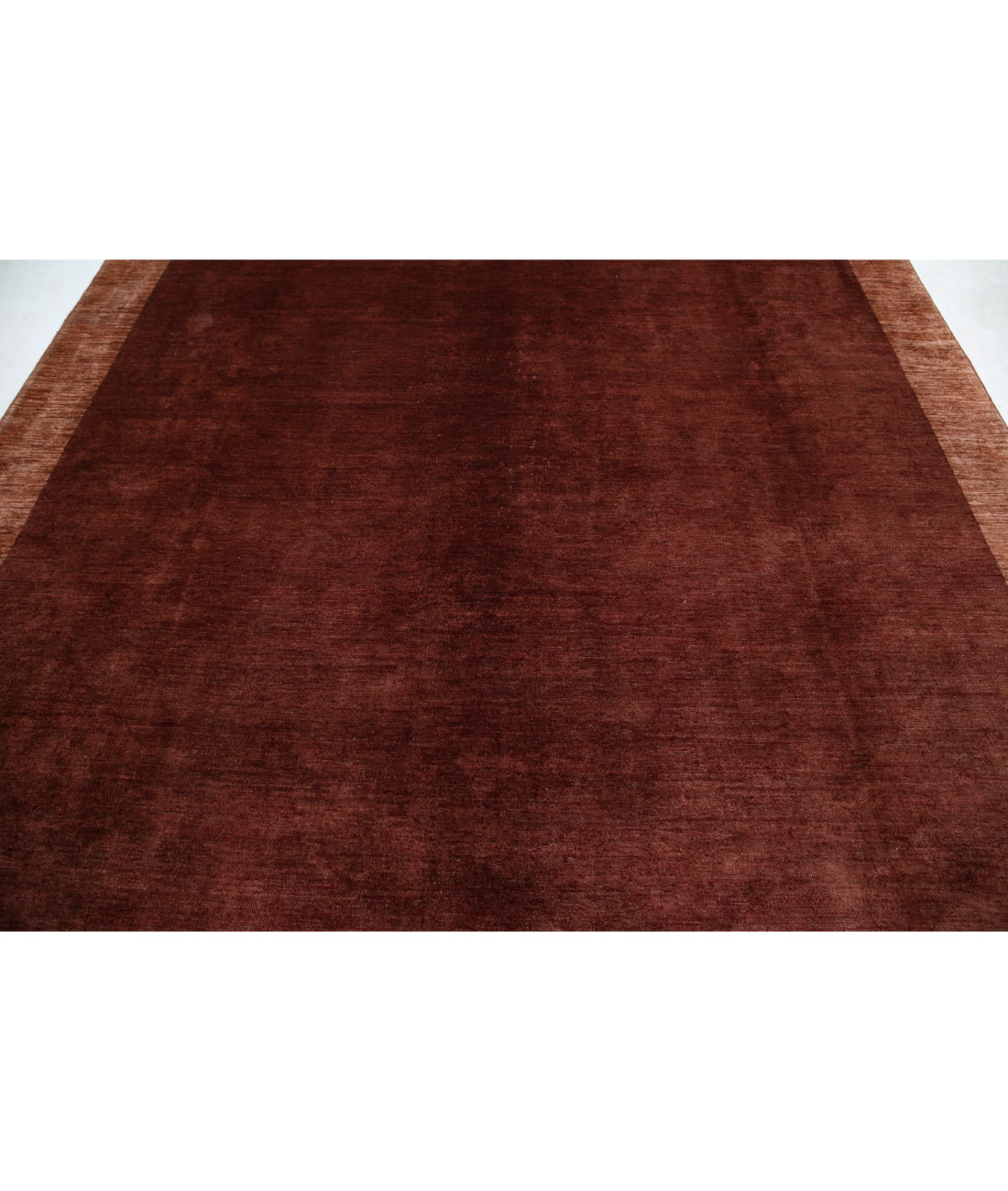 Hand Knotted Modcar Wool Rug - 8'9'' x 11'4'' 8'9'' x 11'4'' (263 X 340) / Brown / Brown
