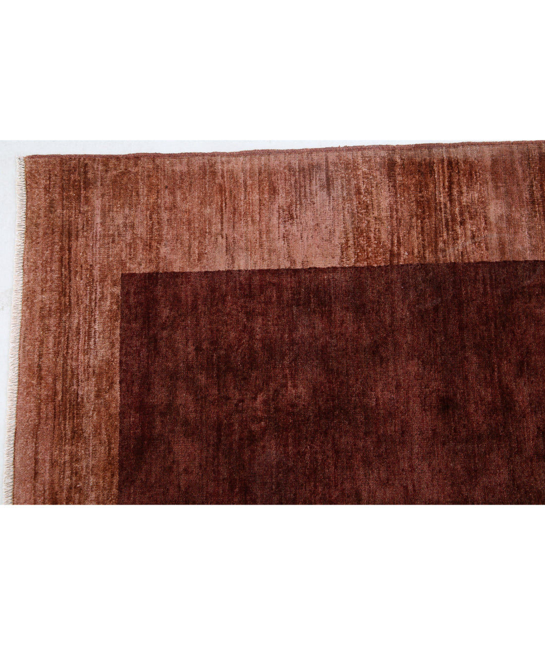 Hand Knotted Modcar Wool Rug - 8'9'' x 11'4'' 8'9'' x 11'4'' (263 X 340) / Brown / Brown