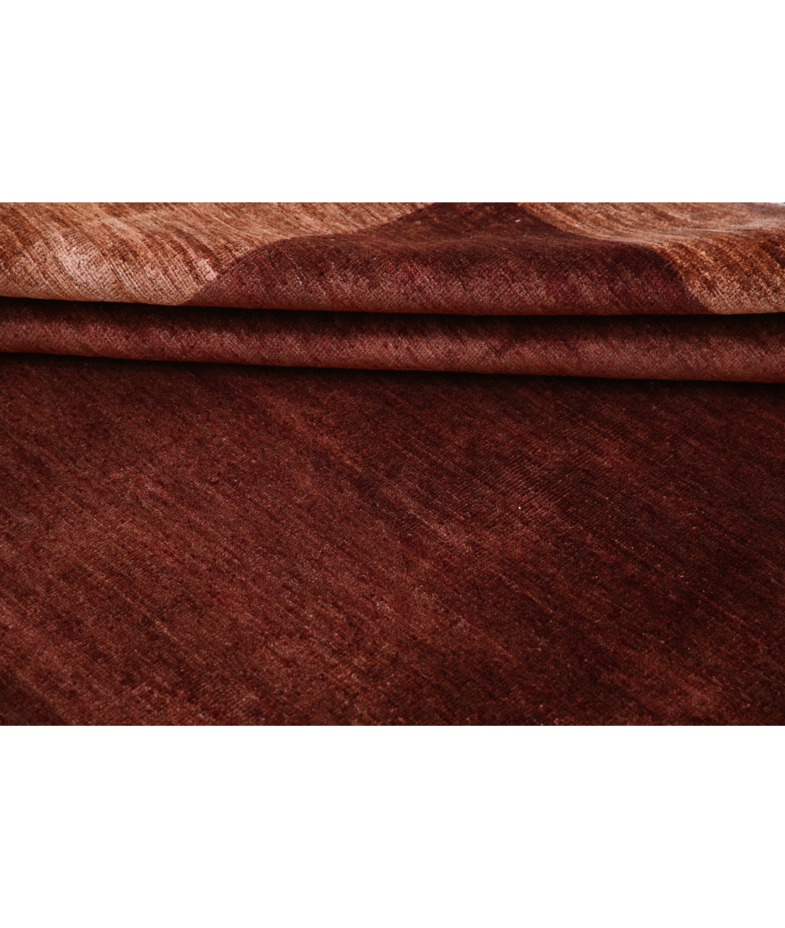 Hand Knotted Modcar Wool Rug - 8'9'' x 11'4'' 8'9'' x 11'4'' (263 X 340) / Brown / Brown