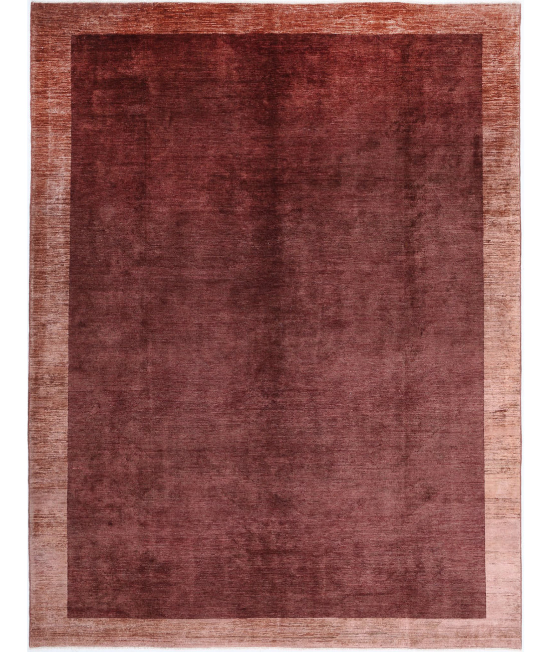 Hand Knotted Modcar Wool Rug - 8'9'' x 11'4'' 8'9'' x 11'4'' (263 X 340) / Brown / Brown