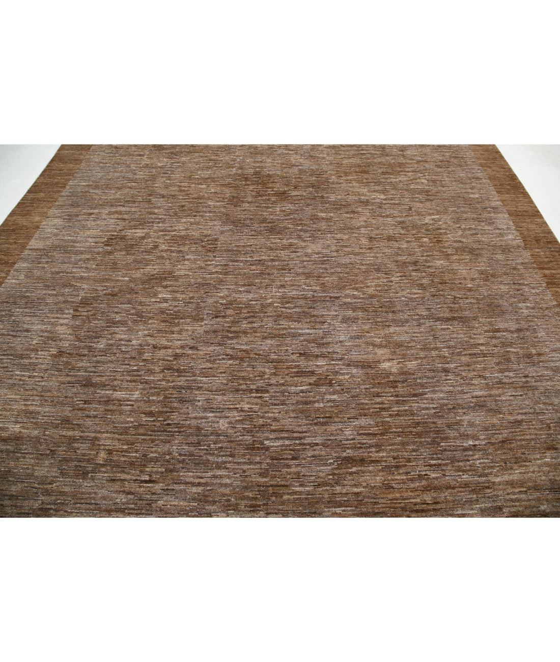 Hand Knotted Modcar Wool Rug - 9'10'' x 13'6'' 9'10'' x 13'6'' (295 X 405) / Brown / Brown