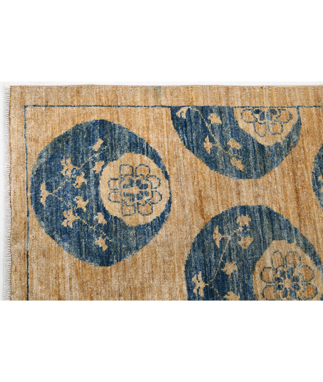 Hand Knotted Modcar Wool Rug - 4'9'' x 6'3''