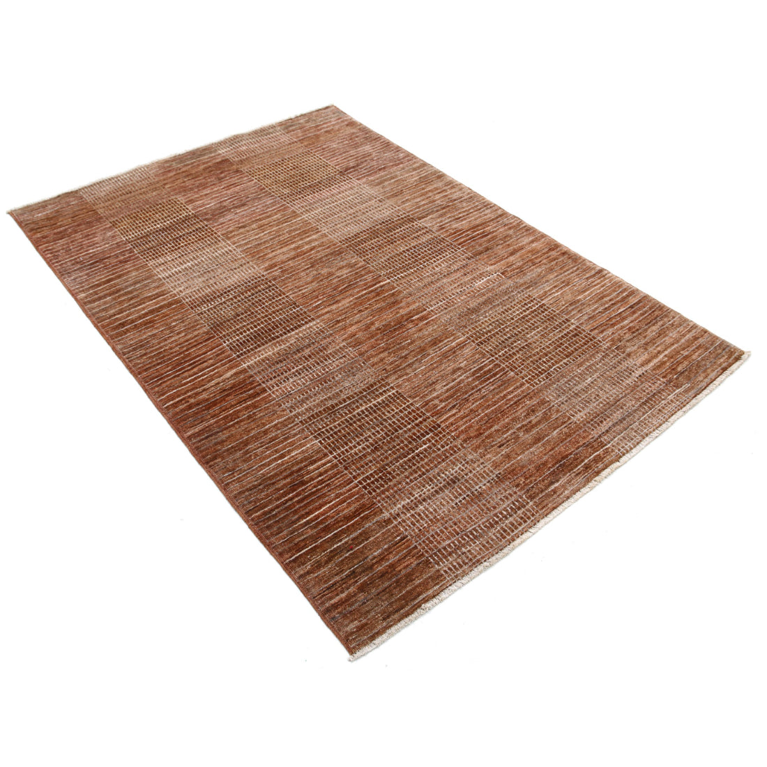 Alfombra de lana Modcar anudada a mano - 4'0'' x 5'11''