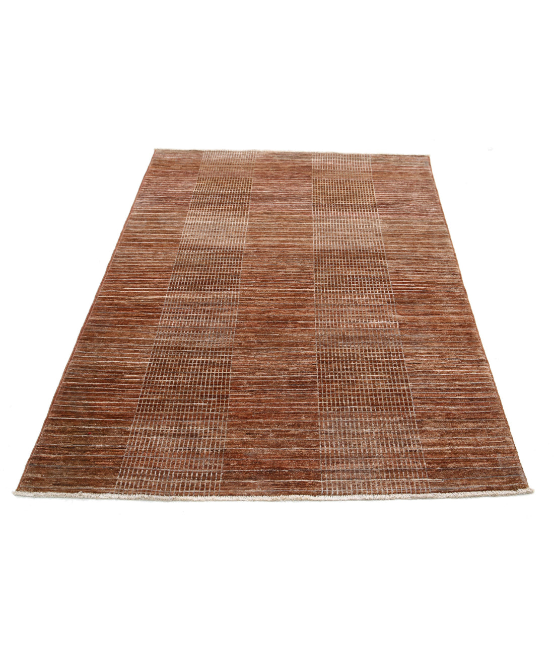 Alfombra de lana Modcar anudada a mano - 4'0'' x 5'11''